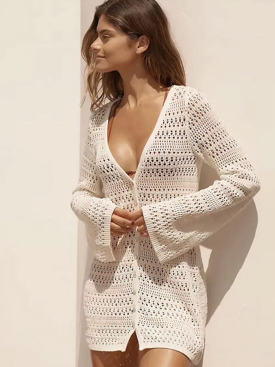 Courte robe de plage en tricot �?� Robe chic