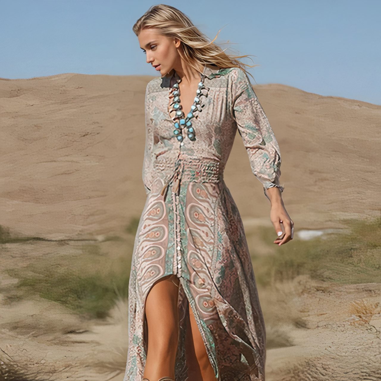 Cow Girl Mariage Habillement Western Pour Femme Robe Bohème à