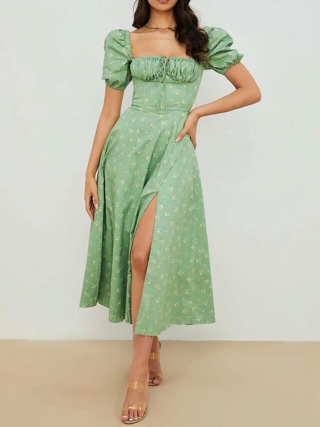 Robe Bridgerton fleurie