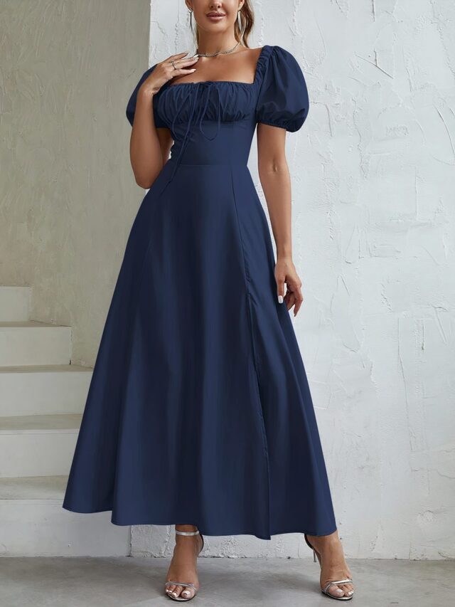 Robe Bridgerton longue moderne