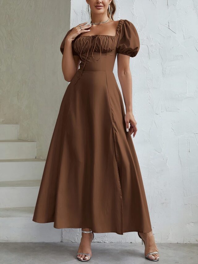 Robe Bridgerton longue moderne