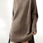 Robe pull large et courte pour femme