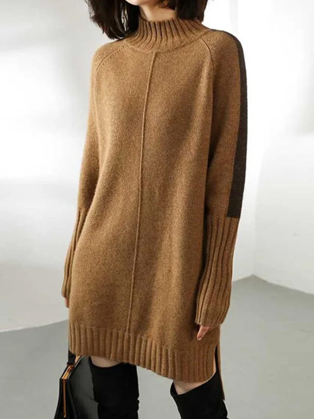 Robe pull large et courte pour femme
