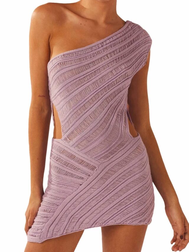 Robe sexy courte ajourée