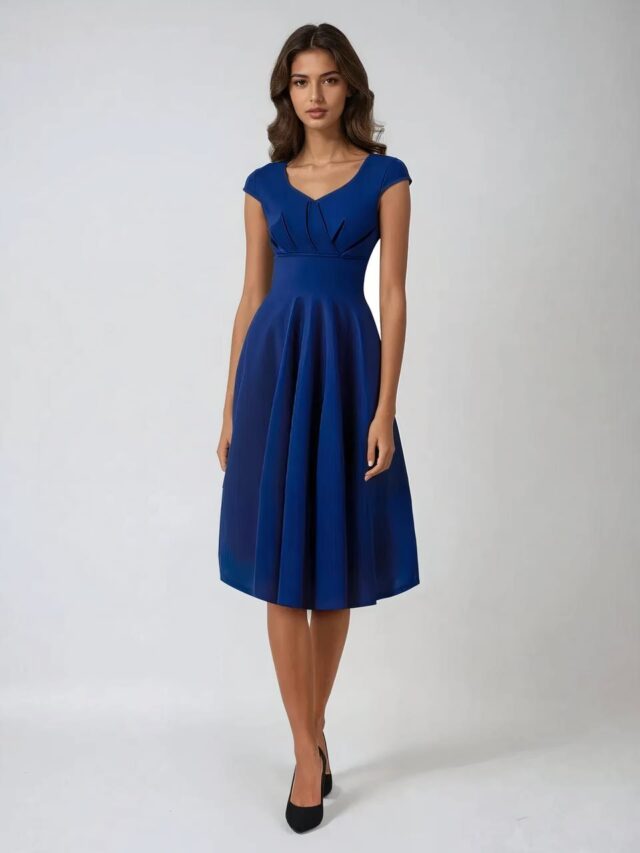 Robe style années 60 bustier plissé