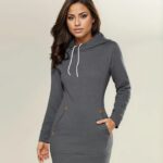 Robe sweat confortable à capuche pour femme
